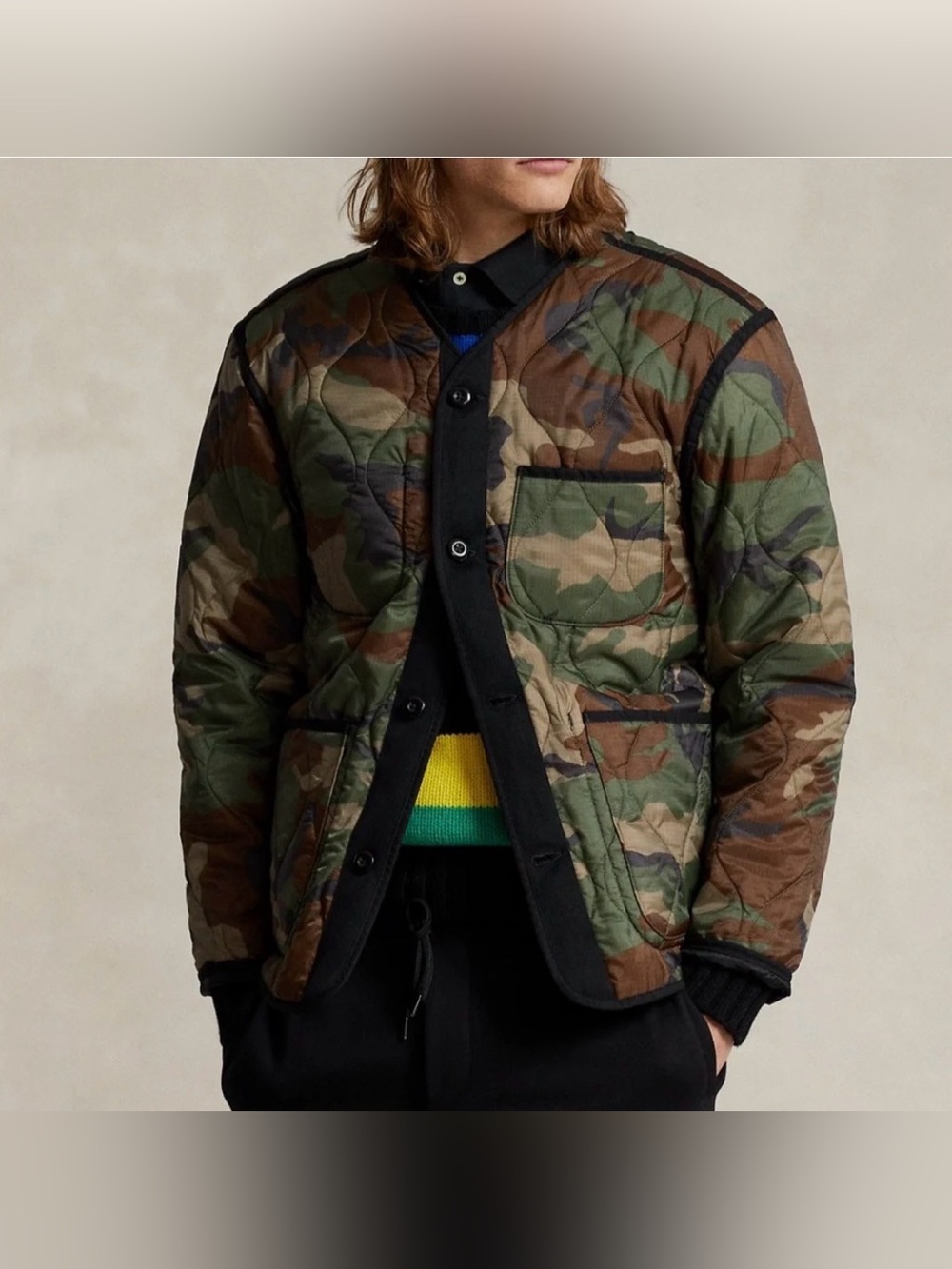 Ralph Lauren Field Jacket & Reversible Camo Liner Size XL